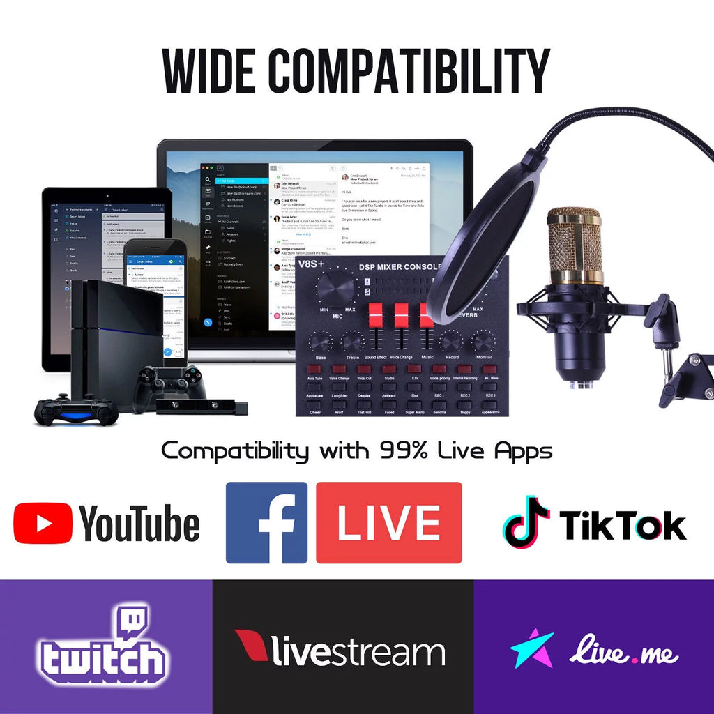 Condenser Microphone Bundle with Voice Changer L6060