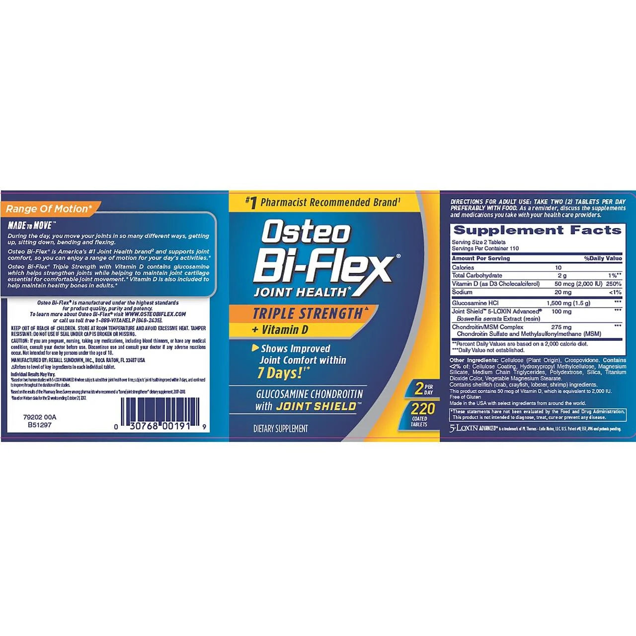 Triple Strength with Vitamin D (220 ct.) Y72227