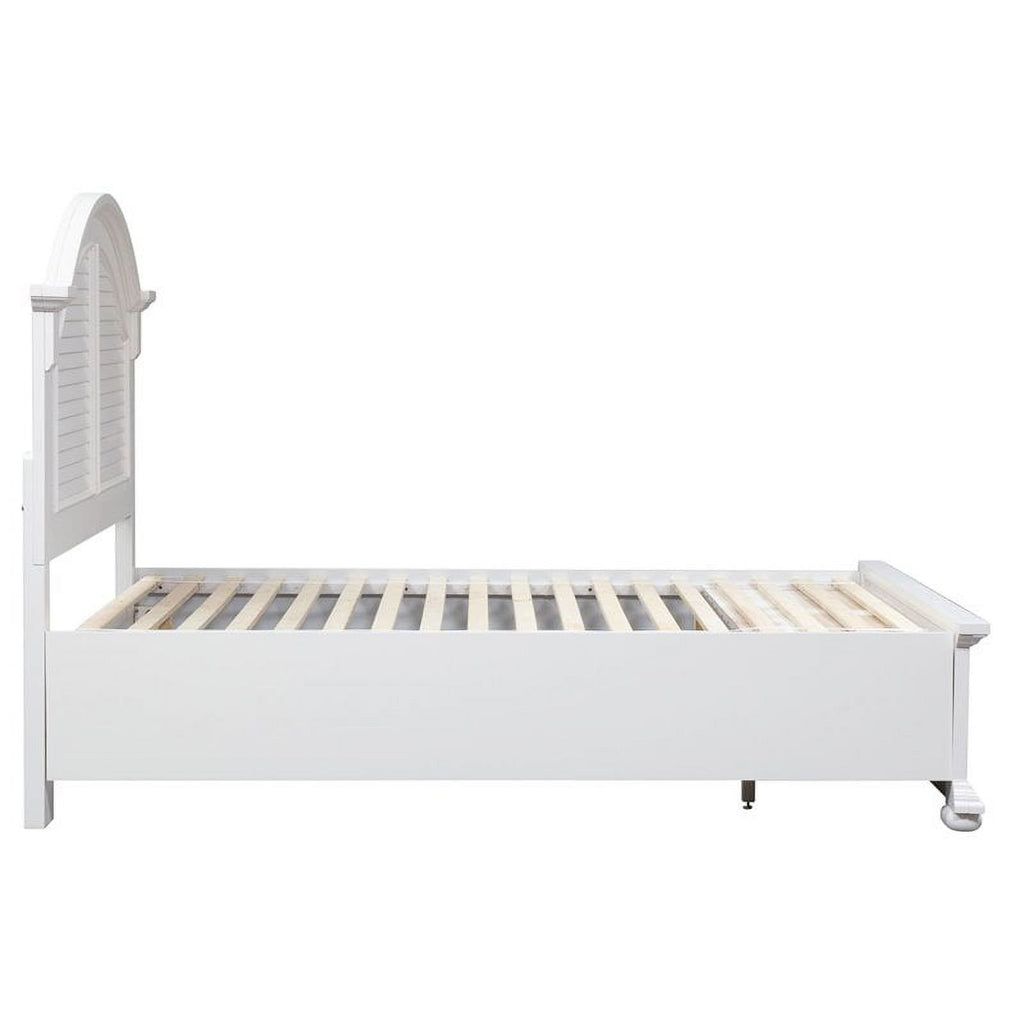White Wood Queen Panel Headboard S92885