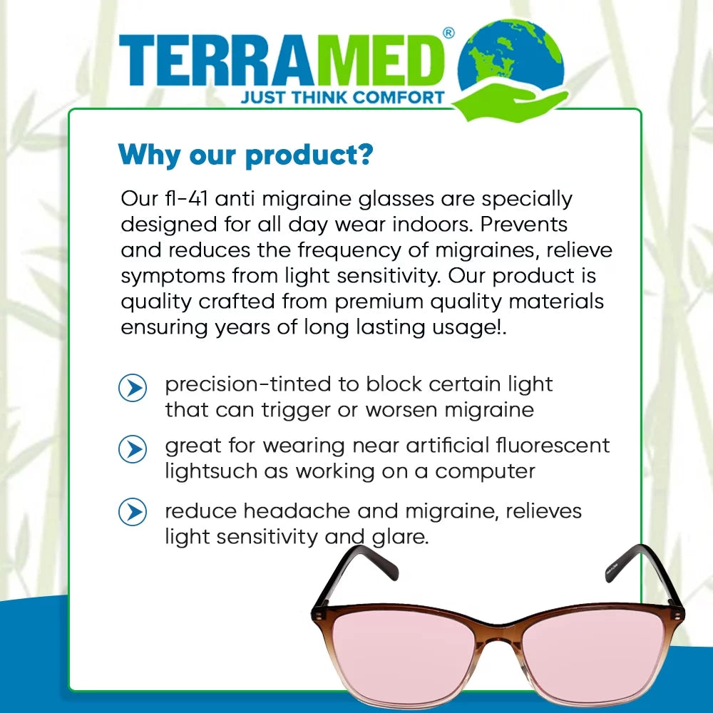 Fl-41 Migraine Glasses for Light Sensitivity C190