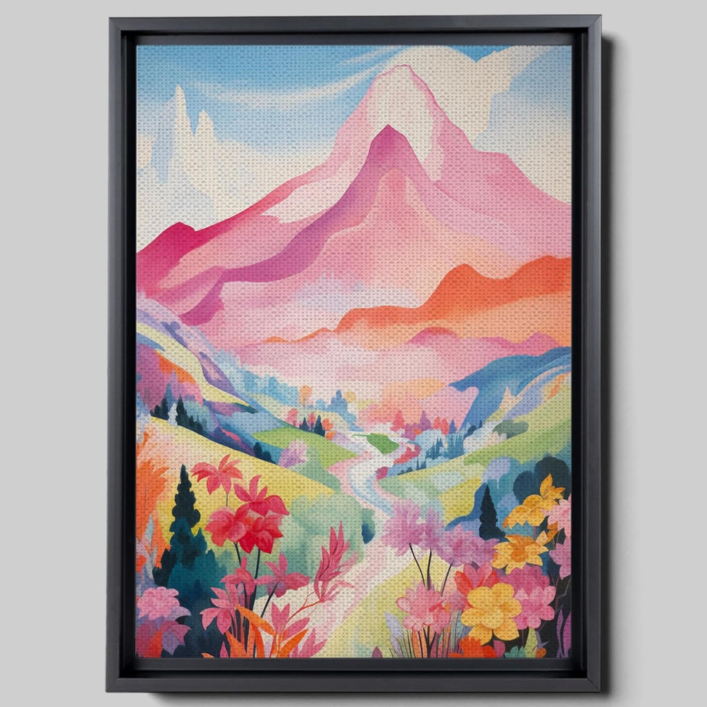 Abstract Mountain Wall Art Canvas Print L144730