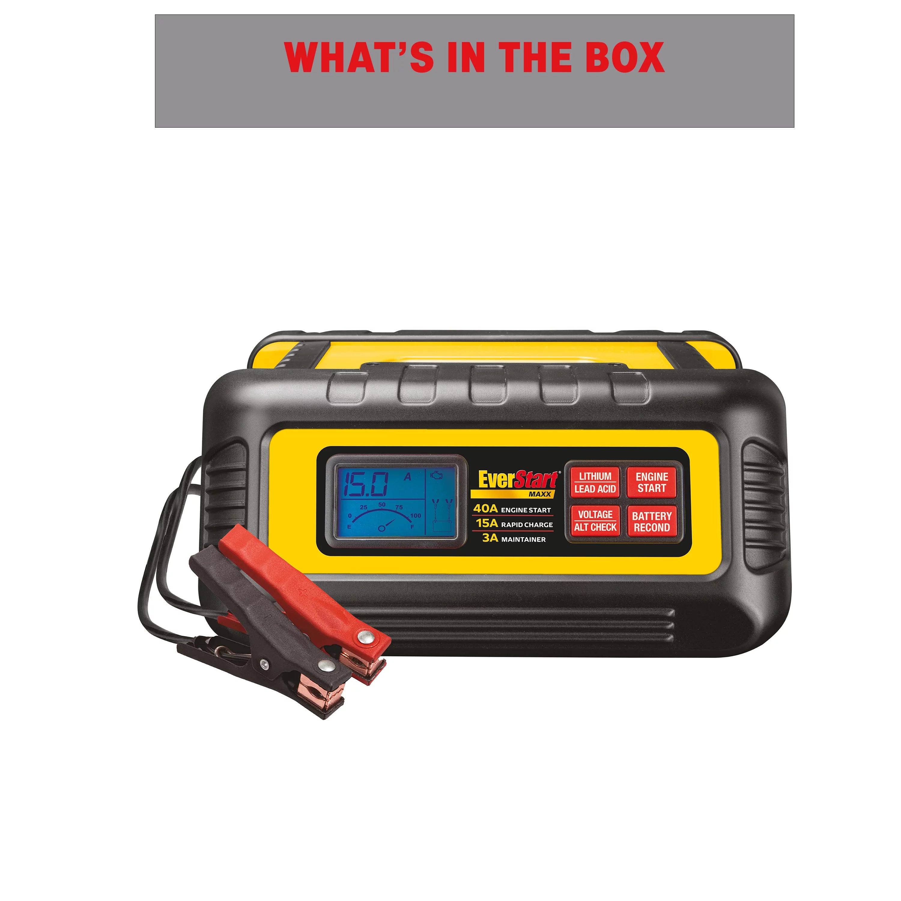 15 Amp Battery Charger and Maintainer with 40 Amp Engine Start P6963