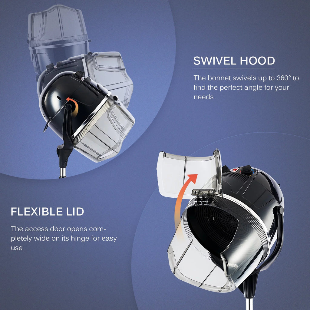 Black 1300 Watts Hood Hair Dryer Z78725