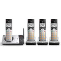 Silver/Black DECT 6.0 Expandable Answering System with 4 Handsets H995