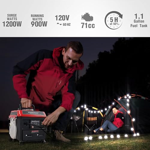 2500-Watt Gas Powered Portable Inverter Generator with CO Sensor V8117