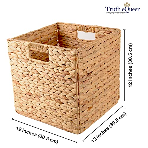 Wicker Storage Baskets 12x12x12 In, 6Pcs S887
