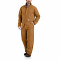 Brown Loose Fit Washed Duck Insulated Coverall J417933