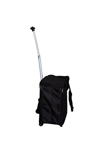 Black Collapsible Rolling Utility Cart F833918