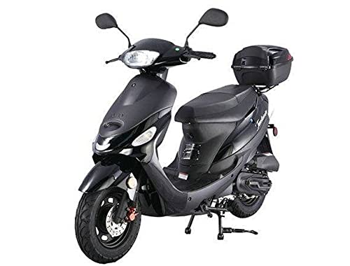 50cc Fully Automatic Scooter Moped with Matching Trunk (Black) I391352