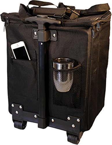 Black Collapsible Rolling Utility Cart F833918