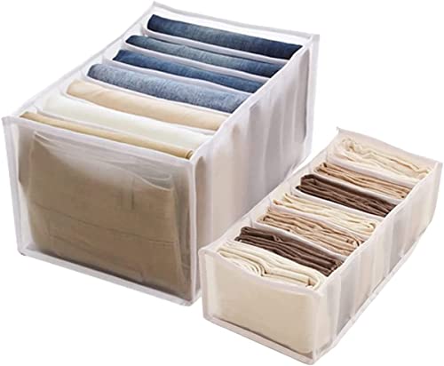 7 Grids Washable White Large Clothes Drawer Organizer D21259