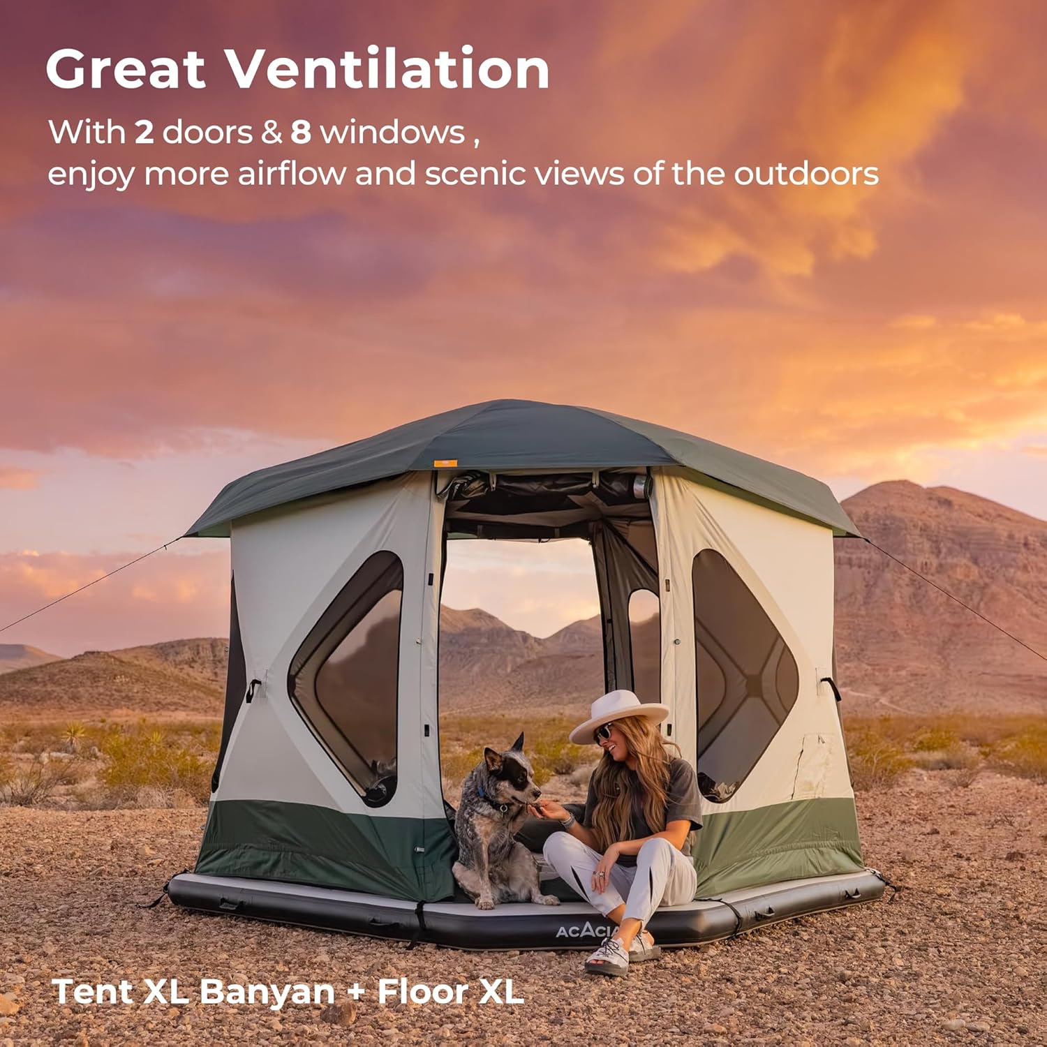 4-6 Person Waterproof Pop Up Hub Tent with Rainfly S6166