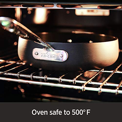 Hard Anodized Nonstick Saute Pan with Lid and Fry Pan Set 4 Quart 10 Inch Black Cookware H1285