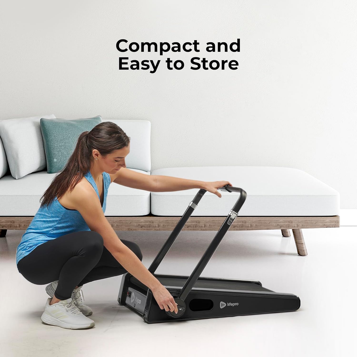 Smallest Portable Mini Walking Pad with Adjustable Handlebar, Max Speed 3 MPH, 30 inch Mini Walking Treadmill, 220 Lbs Max Weight J450330