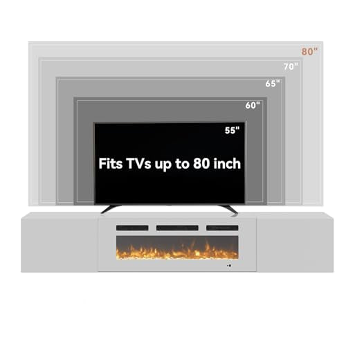 Black TV Stand with 36" Electric Fireplace Z267103
