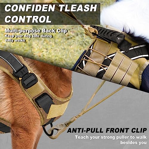 Black Heavy Duty Tactical Dog Harness with Handle D14307