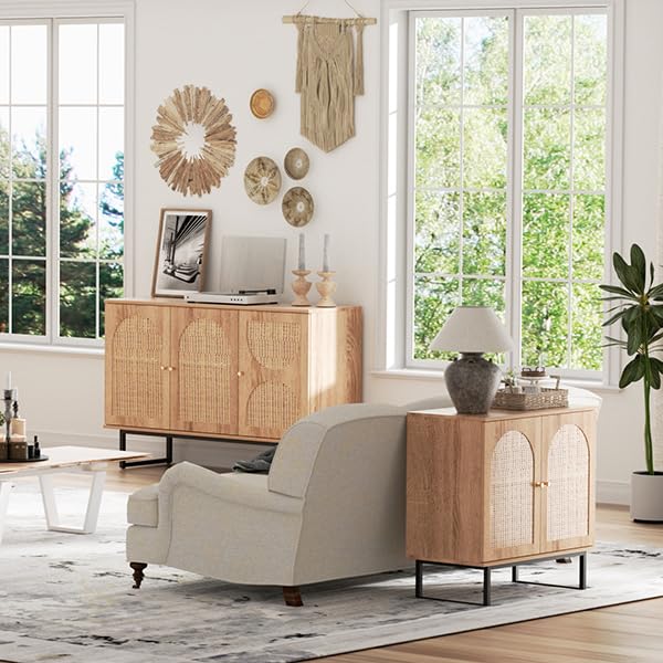 Natural Rattan Sideboard Cabinet with 2 Doors B306504