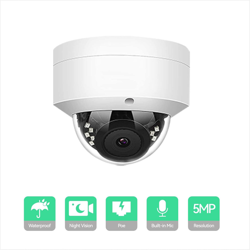 8CH 4K IP Security Camera System with 5MP POE IP Dome Cameras F571