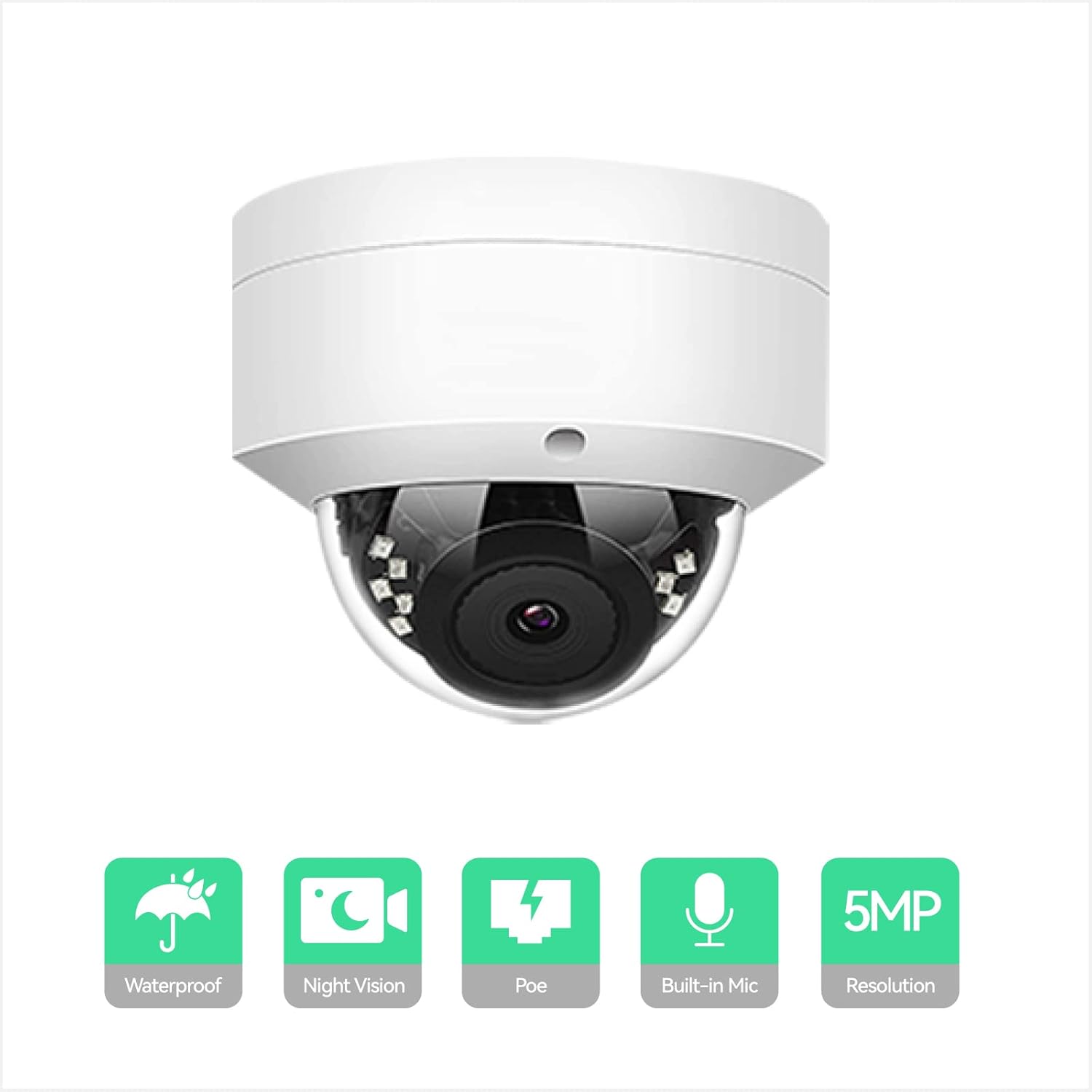 8CH 4K IP Security Camera System with 5MP POE IP Dome Cameras F571