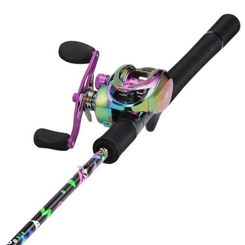 IM7 Graphite Baitcasting Spinning Fishing Rod and Reel Combo D559