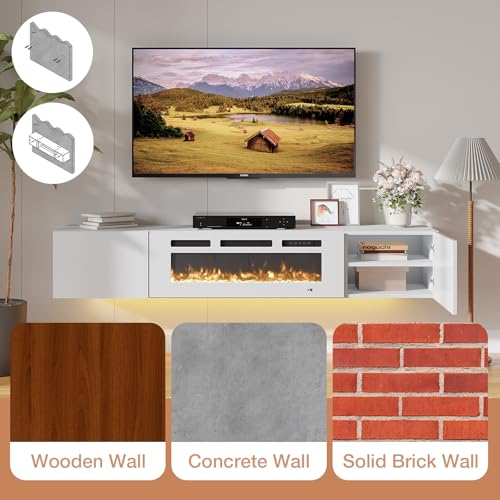Black TV Stand with 36" Electric Fireplace Z267103