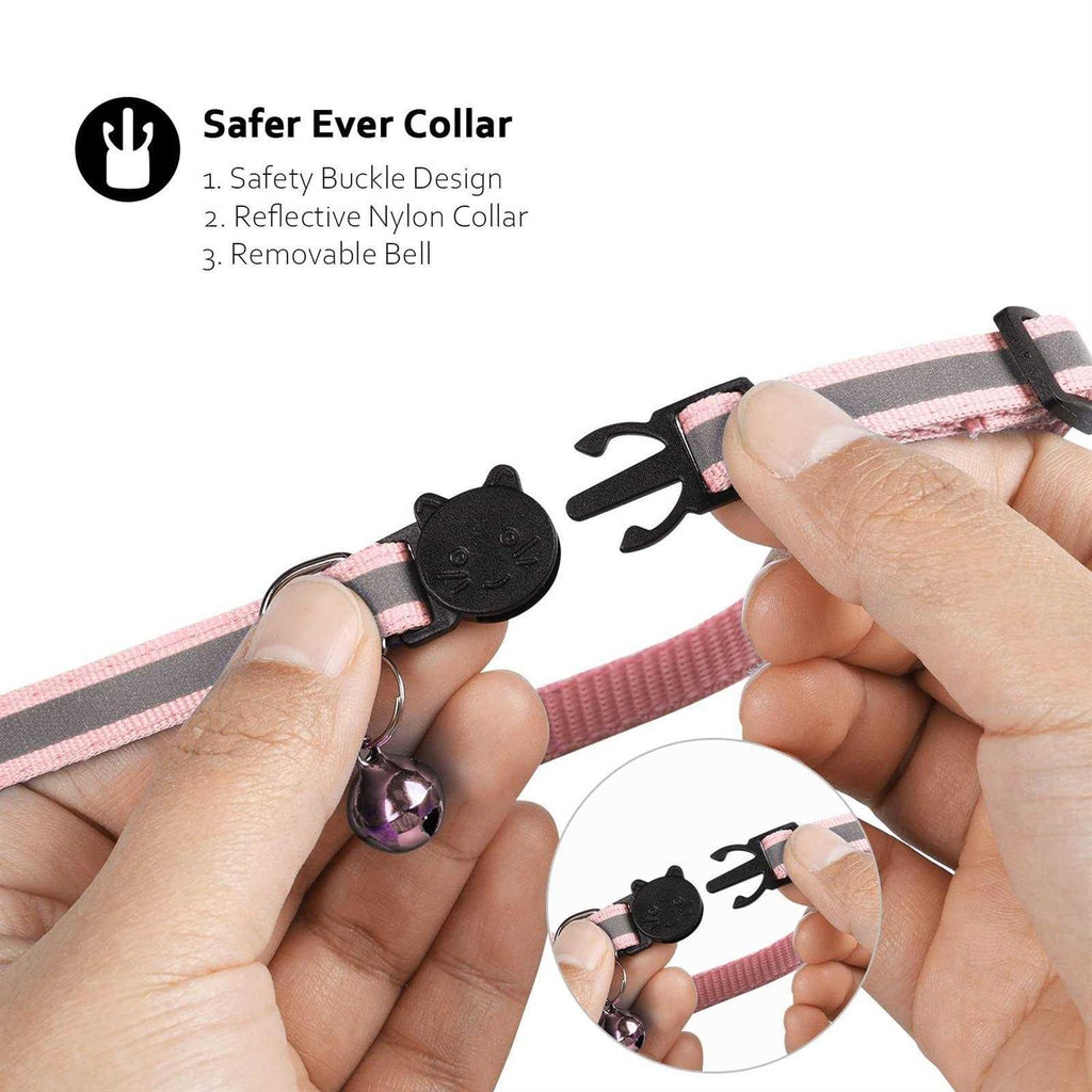 Breakaway Reflective Cat Collar with Air Tag Case D36415