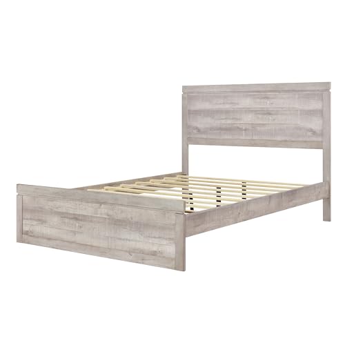 Twin Size Solid Wood Platform Bed with Trundle and Three Drawers D772