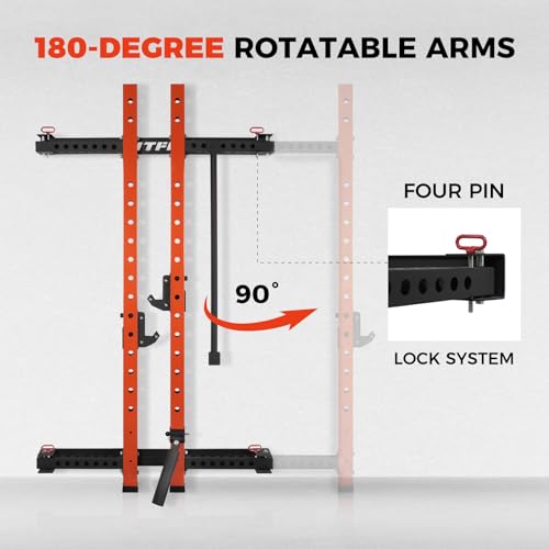 2.36'' x 2.36'' Wall Mounted Folding Squat Rack M237