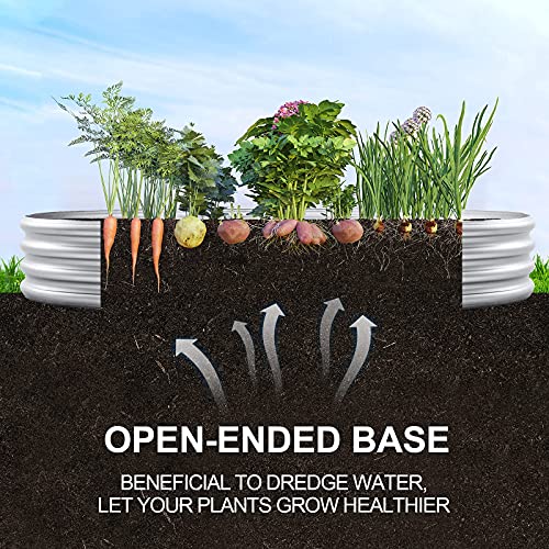 2Pcs Galvanized Raised Garden Bed Kit R542