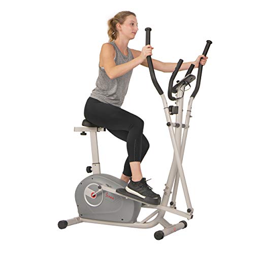 2-in-1 Magnetic Elliptical Upright Bike with Adjustable Seat U9028