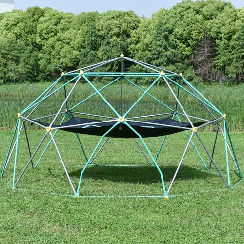Geometric Dome Climber Play Center, Green, 13ft V158404