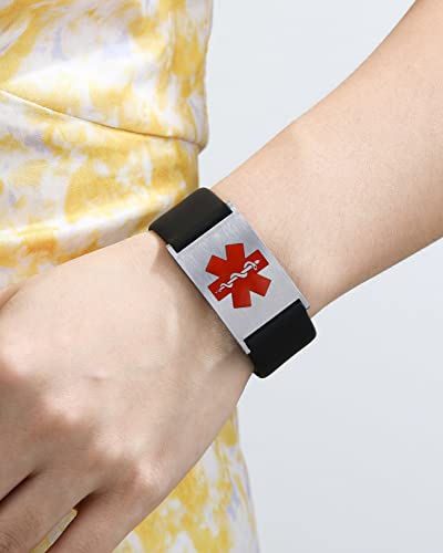 Custom Medical ID Bracelet with Free Engraving G976