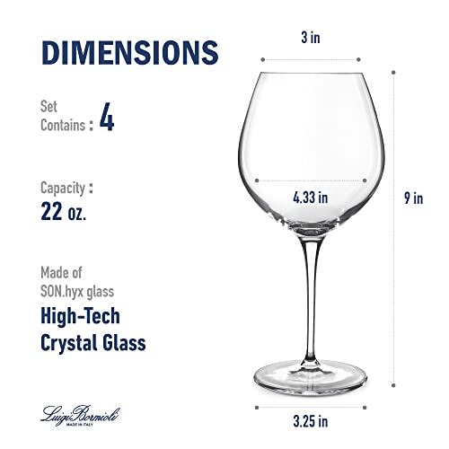 20 Ounce Bordeaux Wine Glasses, Set Of 4 J385