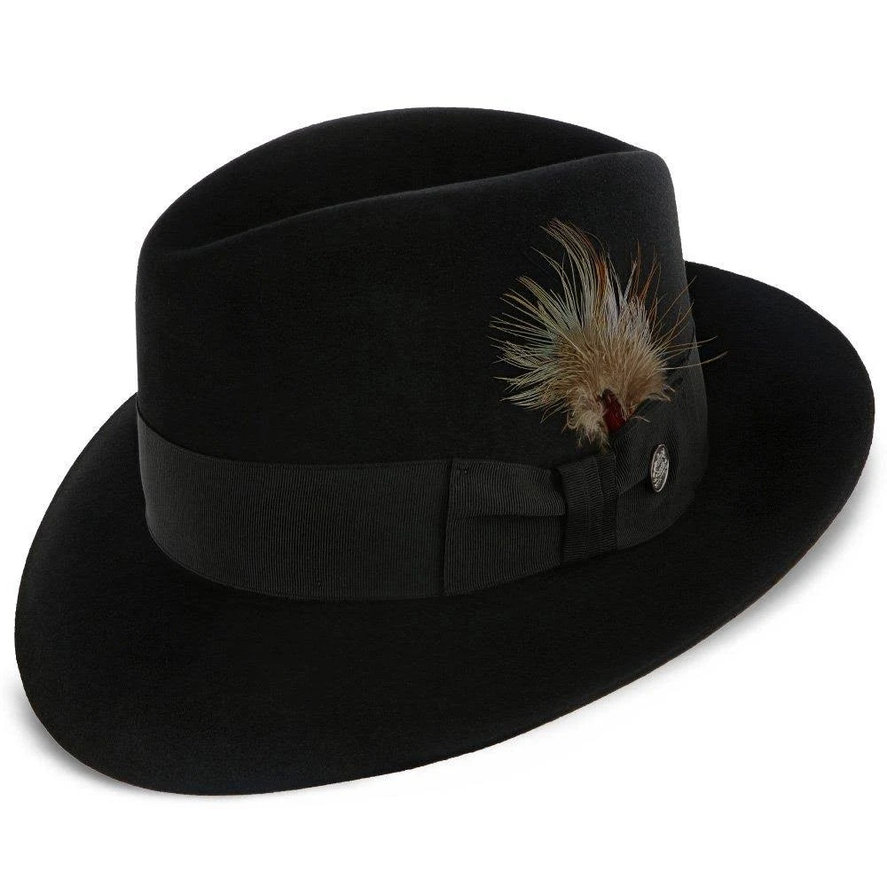 Beaver Fur Felt Fedora Hat Size 7 1/4 Caribou W409710