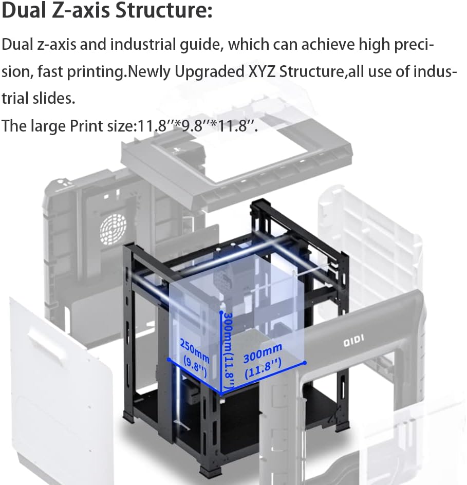 Industrial Grade 3D Printer with Build Volume 11.8x9.8x11.8 Inch D960