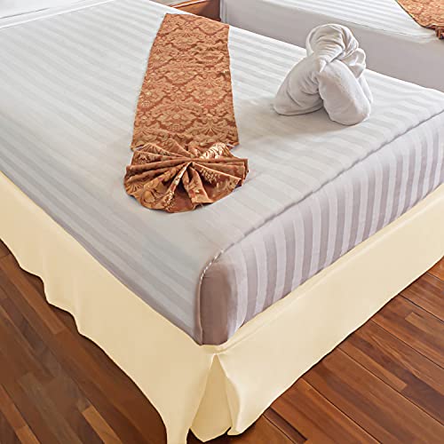 Light Blue King 15 Inch Drop Brushed Microfiber Bed Skirt E129358