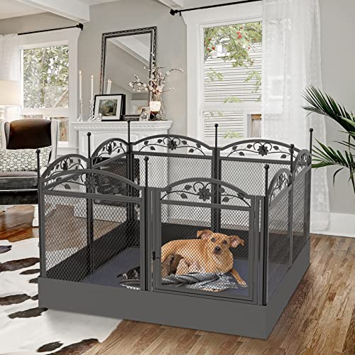Dog Whelping Box Fence with Waterproof Whelping Pad B50380