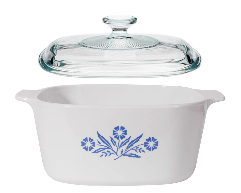 3.0L Blue Cornflower Casserole with Glass Cover K53508