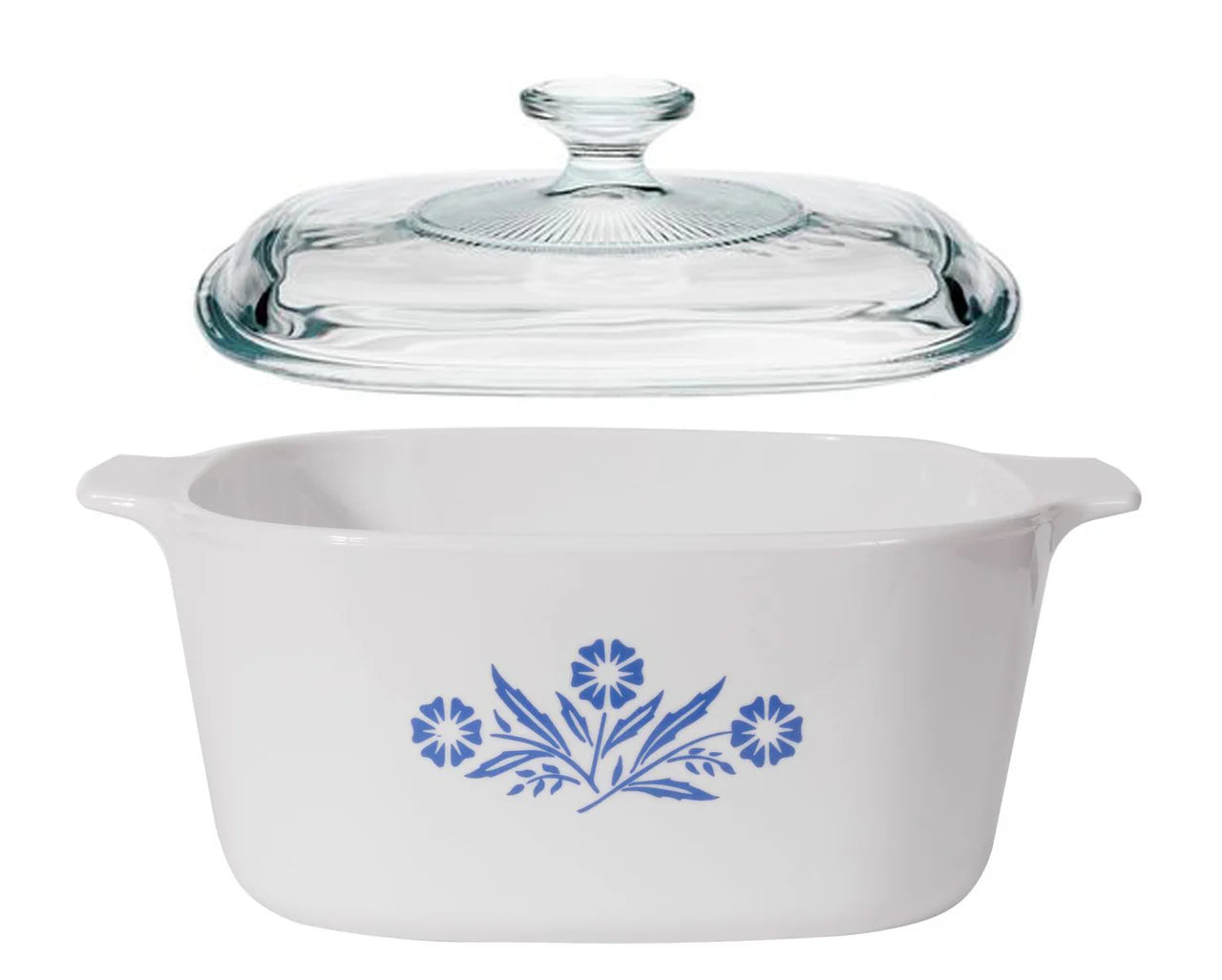 3.0L Blue Cornflower Casserole with Glass Cover K53508