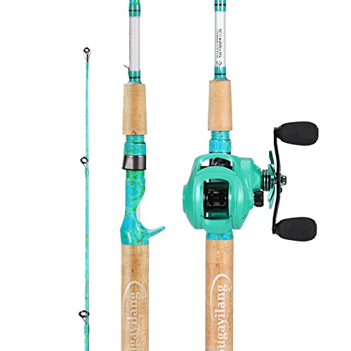 2-Piece 5-Foot 6-Inch Graphite & Fiberglass Fishing Rod and Reel Combo N668