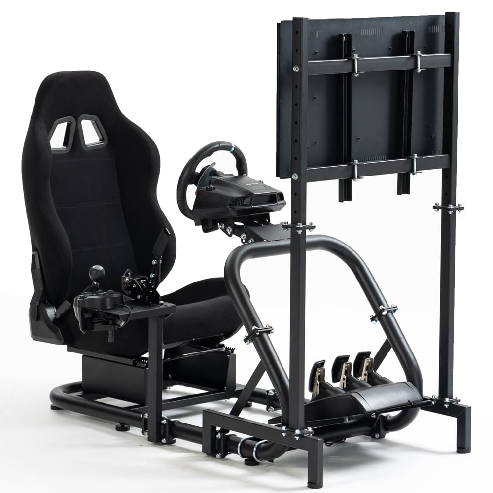 Racing Sim Cockpit with TV Stand & Seat N459857