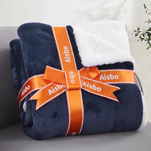 Dark Grey Queen Size Sherpa Flannel Reversible Throw Blanket 90x90 Inches X9524