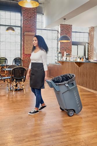 32 Gal Gray Vented Wheeled Trash Container W600348