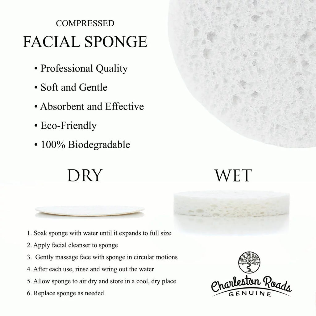 Compressed Cellulose Facial Cleansing Sponge (White, 50) J806750