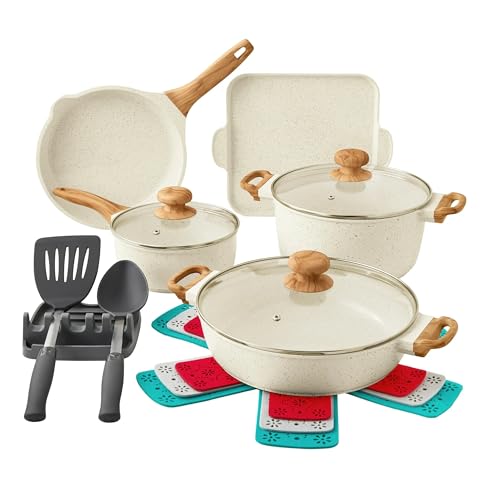 14-Piece Cast Aluminum Nonstick Cookware Set U8212