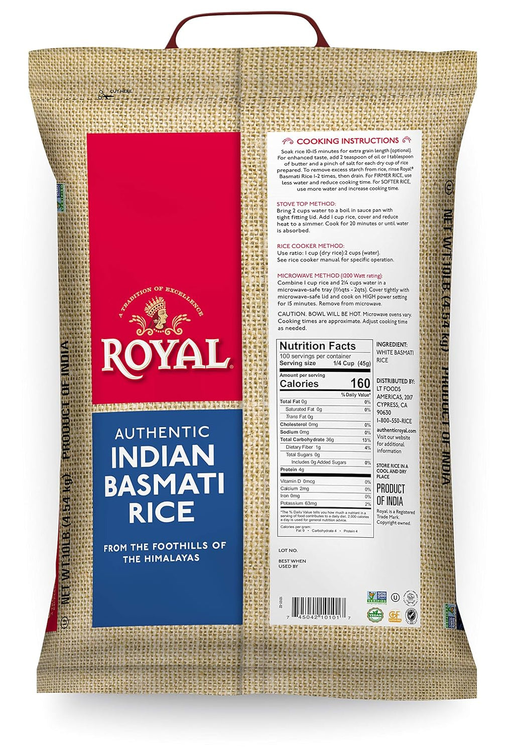 10lb White Basmati Rice S313506