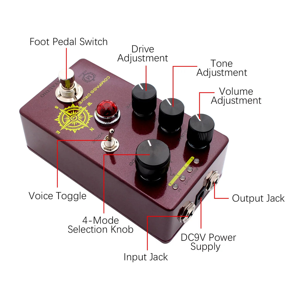 Compact Overdrive Guitar Effect Pedal W570