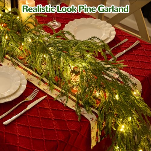 9FT Prelit Norfolk Pine Garland with Lights H81825