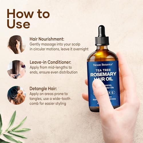 Tea Tree Rosemary Oil 4 fl oz Hair Oil H452