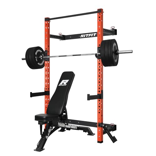2.36'' x 2.36'' Wall Mounted Folding Squat Rack M237